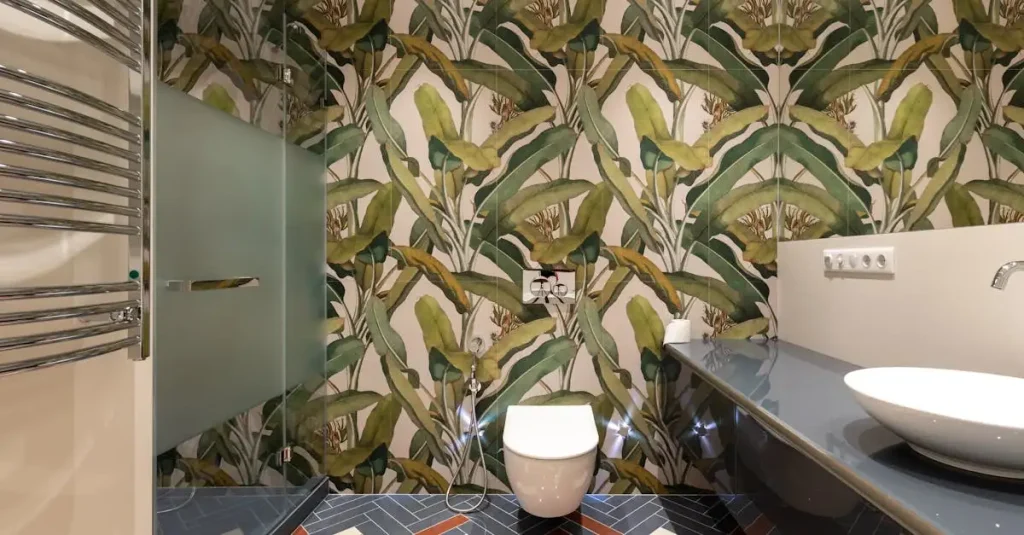 Gipsplaat behangen badkamer